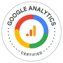 Google Analytics certification badge held by SEO7.ES, web studio in Valencia