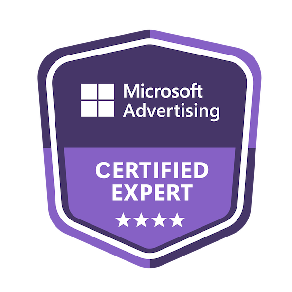 Значок Microsoft Advertising Certified Expert у SEO7.ES, веб-студии в Валенсии