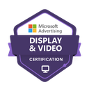 Microsoft Advertising Display & Video certification badge held by SEO7.ES, web studio in Valencia