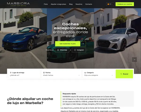 MARBIORA: página de inicio, versión para ordenador
