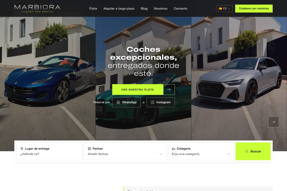 MARBIORA: página de inicio, versión para ordenador