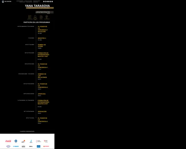 Sila Soznaniya (web): página de inicio, versión para ordenador