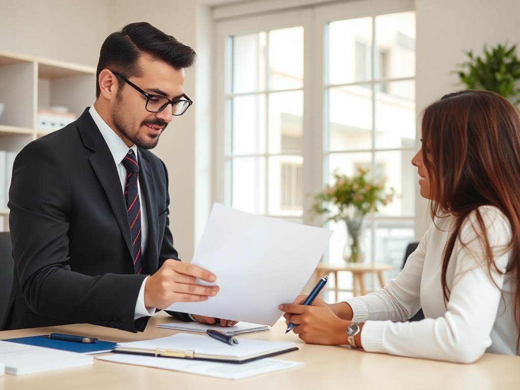 Immigration lawyer: working with a customer