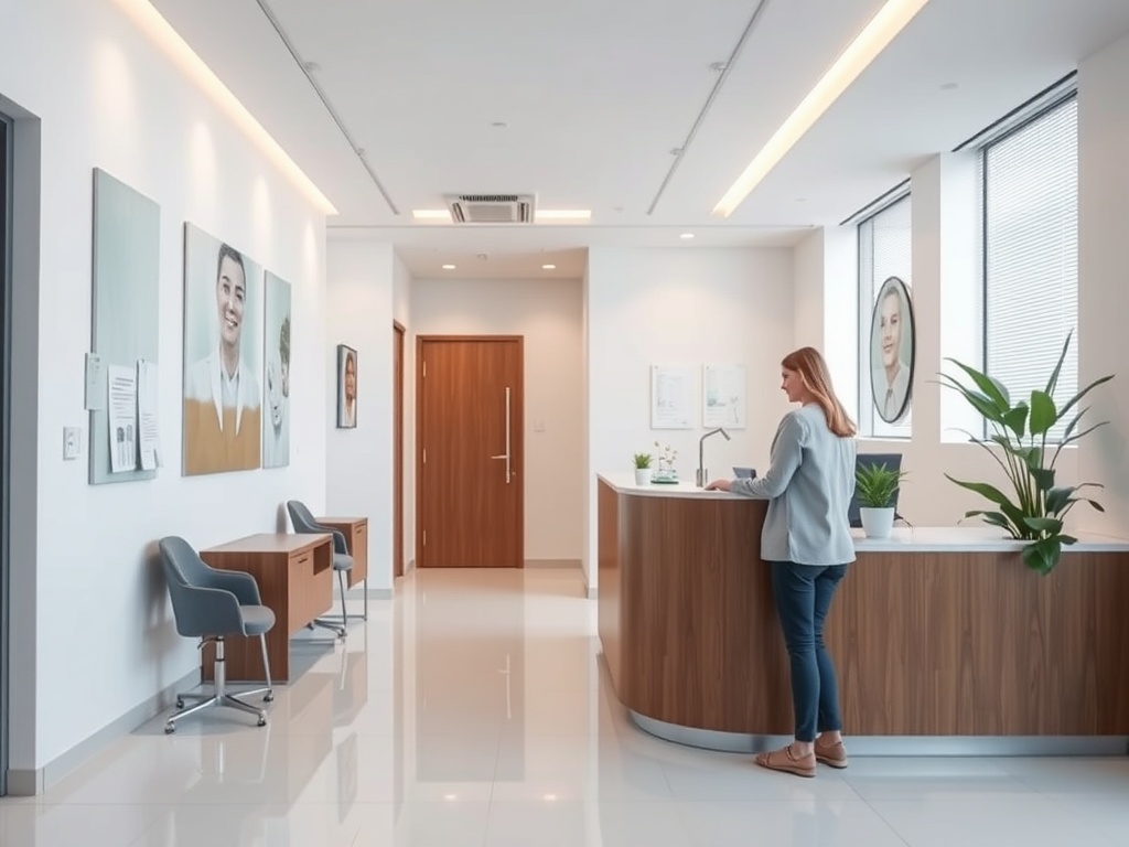 SEO for a dental clinic in Valencia: patient at reception
