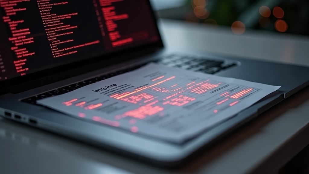 Reconocimiento de documentos OCR con IA: factura que se convierte en datos estructurados JSON