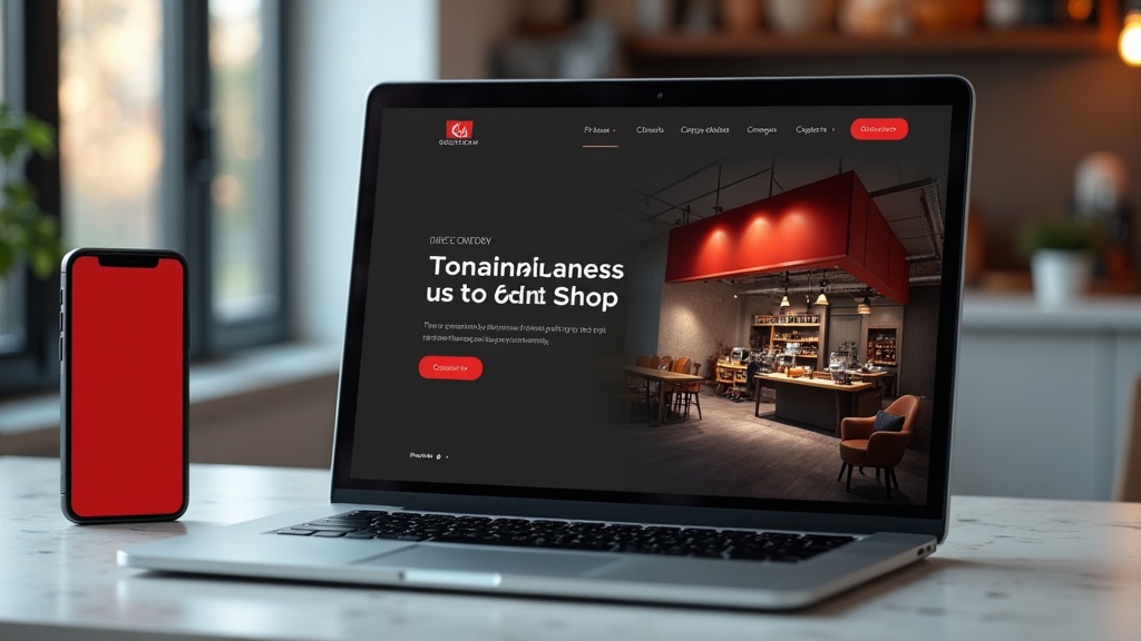 Web design for small business: contacts, services, reviews on mobile
